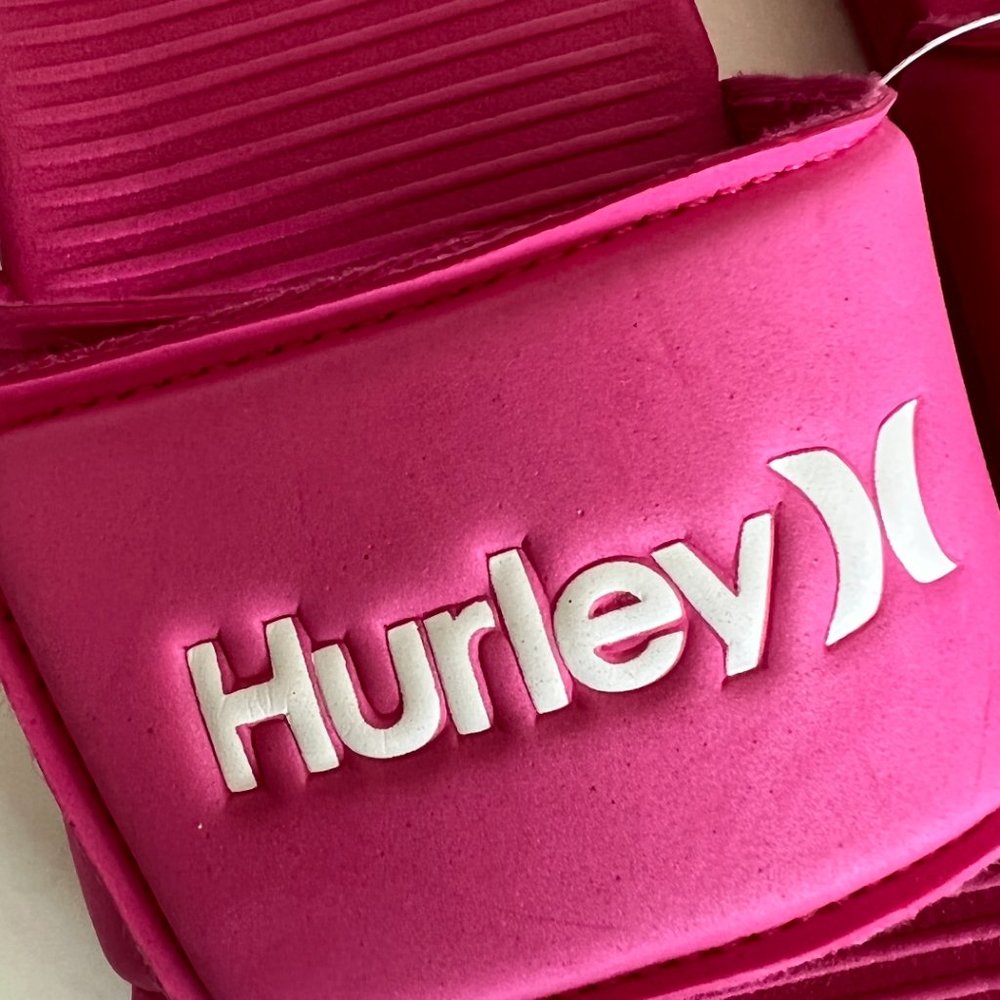 HURLEY Girl's Slip-On Adjustable Sandals Hot Pink Size 3 - Picture 4 of 6